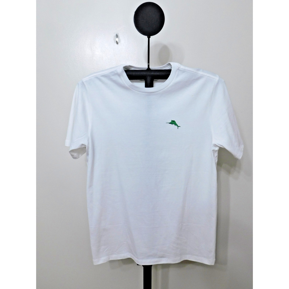 Tommy Bahama White Happy Little Palm Trees Crew Neck T-Shirt - Size S